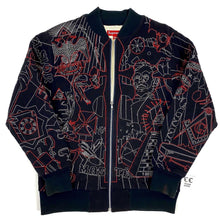 Load image into Gallery viewer, Supreme Illuminati Embroidered Thermal Bomber Jacket