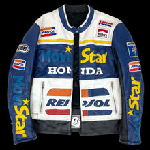 Load image into Gallery viewer, 1998 leather honda racing movistar repsol moto jacket