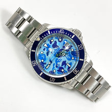 Load image into Gallery viewer, og bape bapex type-1 watch blue face blue camo