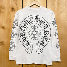 Load image into Gallery viewer, vintage chrome hearts distressed horseshoe plus cross l/s