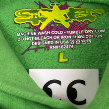 Load image into Gallery viewer, 2023 spider worldwide web hoodie slime green