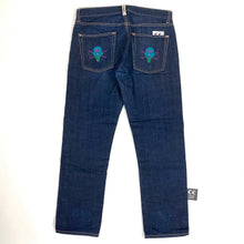 Load image into Gallery viewer, OG ICE CREAM CONES & BONES Indigo Denim Slim Jeans M