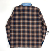 Load image into Gallery viewer, Supreme Shadow Plaid Rugby Top Denim Collar 2014