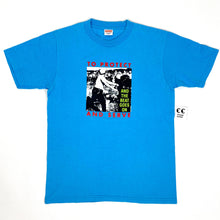 Load image into Gallery viewer, Supreme Beat Goes On Tee Shirt Protect And Serve