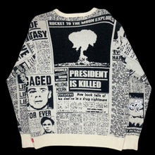 Load image into Gallery viewer, 2018 supreme newsprint sweater