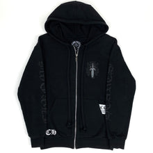 Load image into Gallery viewer, chrome hearts vine dagger tonal zip up
