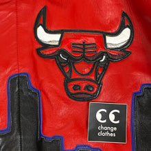 Load image into Gallery viewer, jeff hamilton chicago bulls repeat 3peat lambskin leather jacket 1998