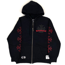 Load image into Gallery viewer, chrome hearts distressed logos dagger zip up