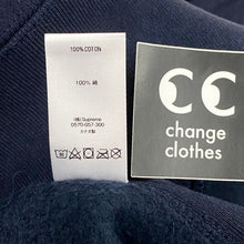 Load image into Gallery viewer, Supreme Cross Box Logo Hoodie Navy Medium