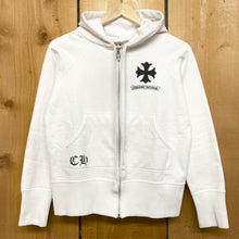 Load image into Gallery viewer, chrome hearts dagger zip up spiral crosses hoodie