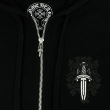 Load image into Gallery viewer, chrome hearts vine dagger tonal zip up