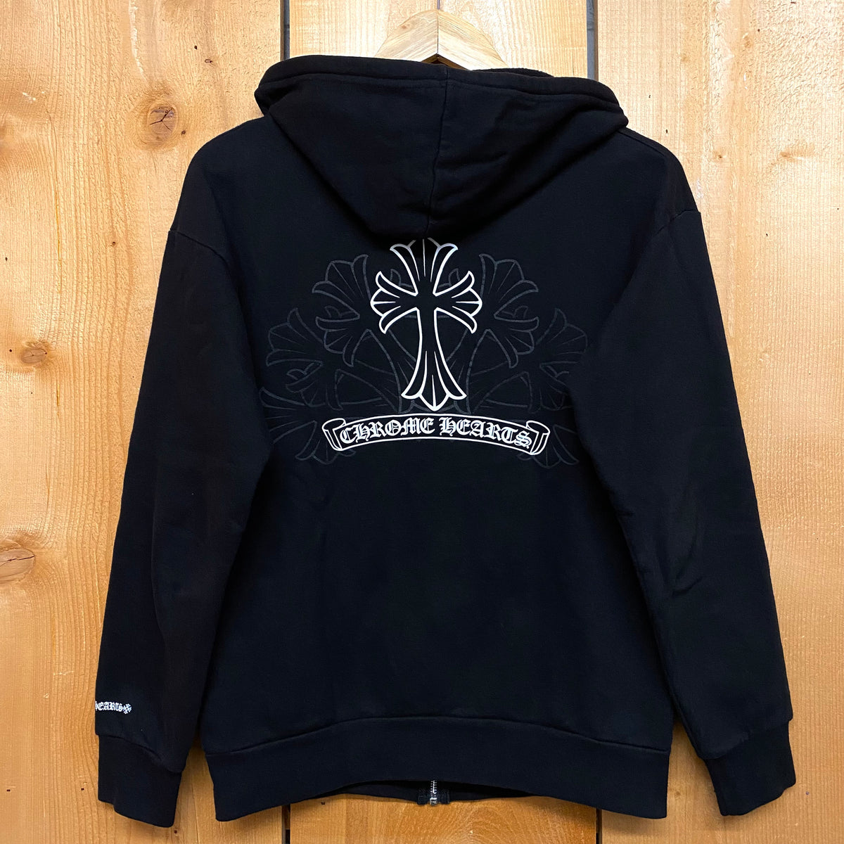 chrome hearts cross dagger zip up hoodie – change clothes