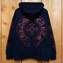 Load image into Gallery viewer, 2007 chrome hearts big horseshoe cross sleeve dagger zip up hoodie
