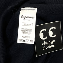 Load image into Gallery viewer, Supreme Cross Box Logo Hoodie Navy Medium