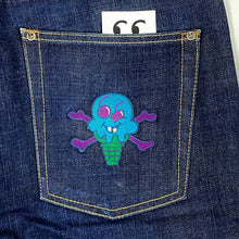 Load image into Gallery viewer, OG ICE CREAM CONES & BONES Indigo Denim Slim Jeans M