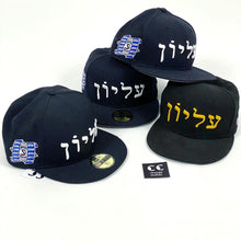 Load image into Gallery viewer, Supreme Hebrew New Era Fitted Cap Hat 7 1/2 Navy