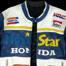 Load image into Gallery viewer, 1998 leather honda racing movistar repsol moto jacket