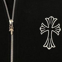 Load image into Gallery viewer, chrome hearts cross dagger zip up hoodie