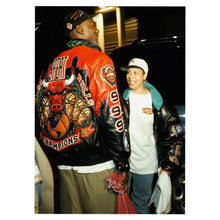 Load image into Gallery viewer, jeff hamilton chicago bulls repeat 3peat lambskin leather jacket 1998