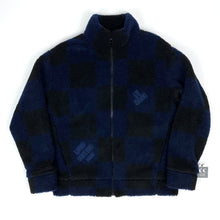 Load image into Gallery viewer, louis vuitton virgil abloh nigo damier fleece blouson navy black 2021