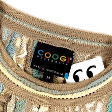 Load image into Gallery viewer, vintage Coogi Sweater Beach Theme Sand Blue Tan