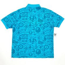 Load image into Gallery viewer, Bape Logo Collage Apehead Pique Polo