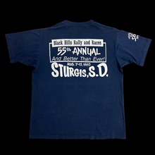 Load image into Gallery viewer, 1995 sturgis 55th annual live free tee navy
