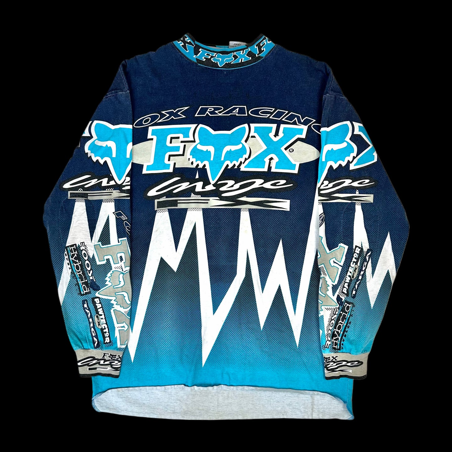 1994 fox image racing moto top ice blue