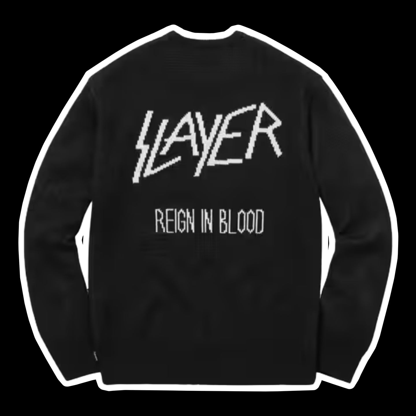 2016 supreme // slayer reign in blood knit sweater