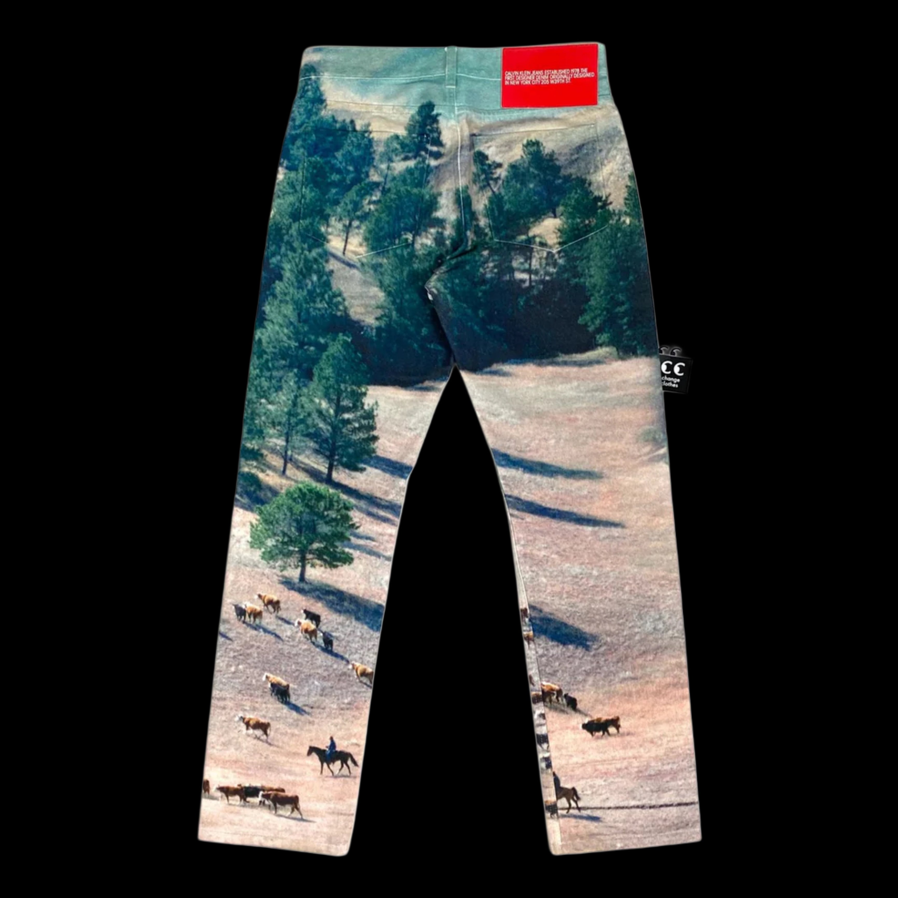 2019 raf simons // calvin klein landscape denim jeans – change clothes