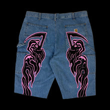 Load image into Gallery viewer, warren lotas reaper carhartt denim shorts long jorts
