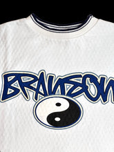 Load image into Gallery viewer, y2k branson yin yang quilted ribbed stripe tee
