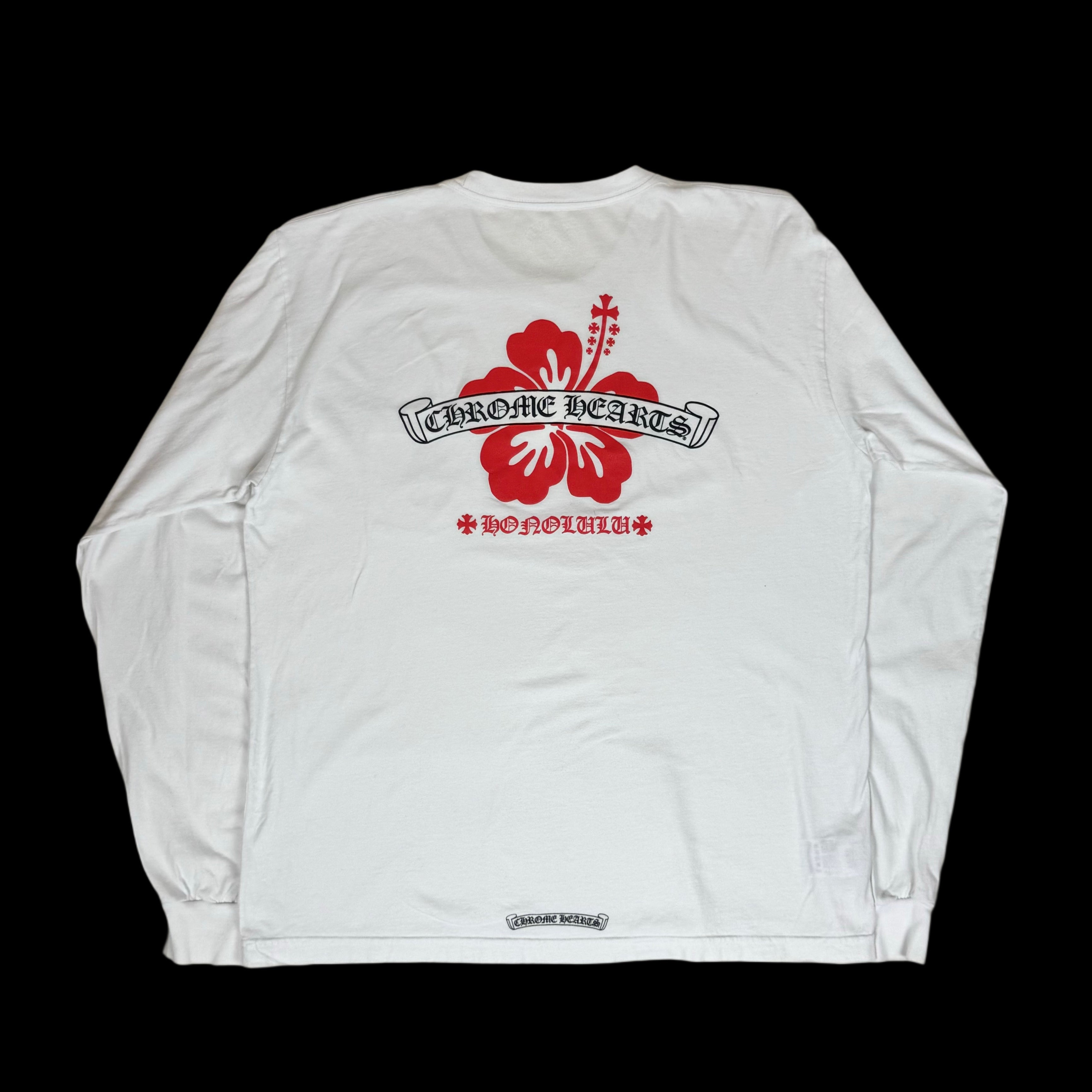 chrome hearts honolulu exclusive hibiscus l/s tee – change clothes