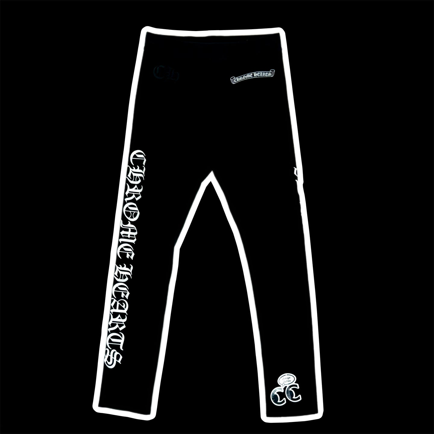 2023 chrome hearts script leggings