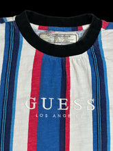 Load image into Gallery viewer, guess los angeles vert stripe embroidered tee
