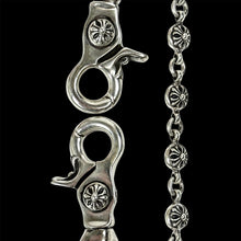 Load image into Gallery viewer, chrome hearts cross ball wallet chain .925 sterling silver double lobster clip
