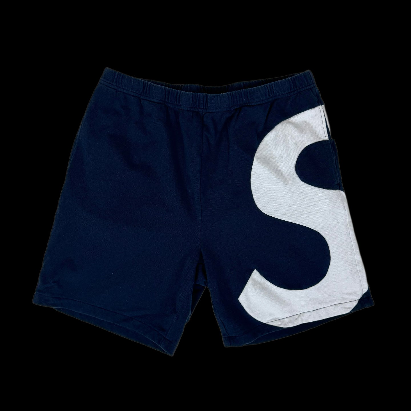 2019 supreme s logo pique knit short navy