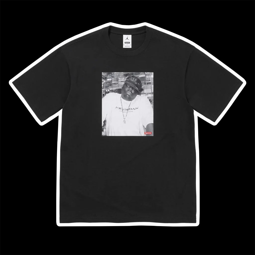 2024 supreme // jordan notorious big tee black