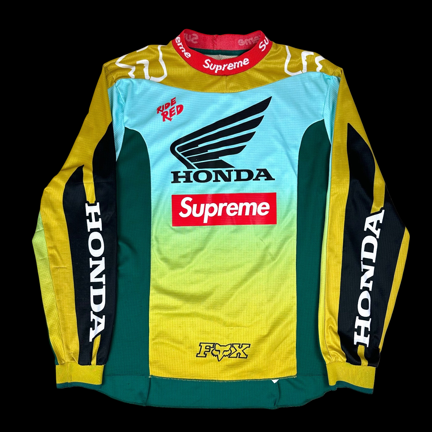 2019 supreme // honda // fox racing jersey green – change clothes