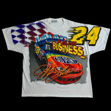 Load image into Gallery viewer, 1999 nascar jeff gordon business is good aop tee
