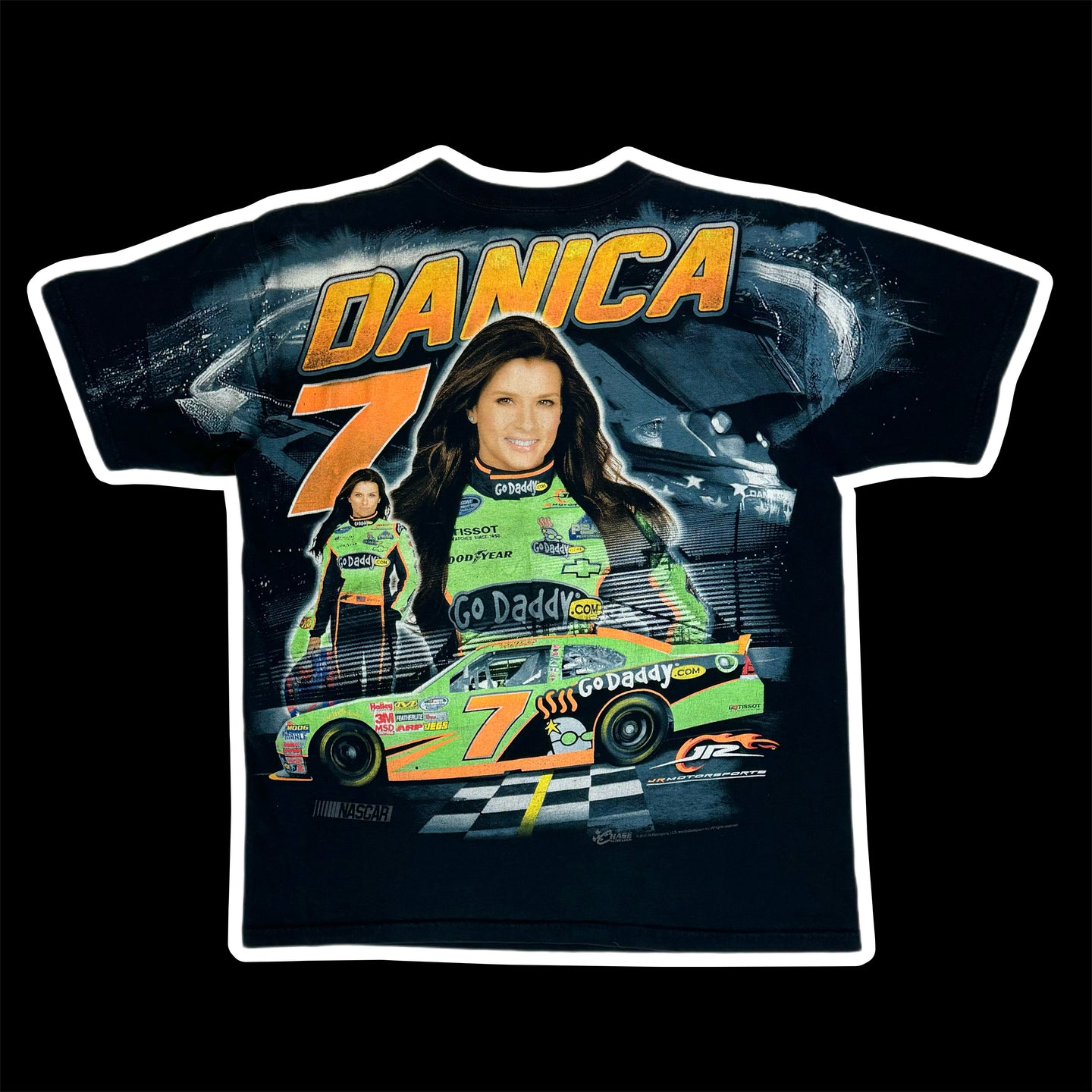 2012 nascar danica patrick godaddy aop tee