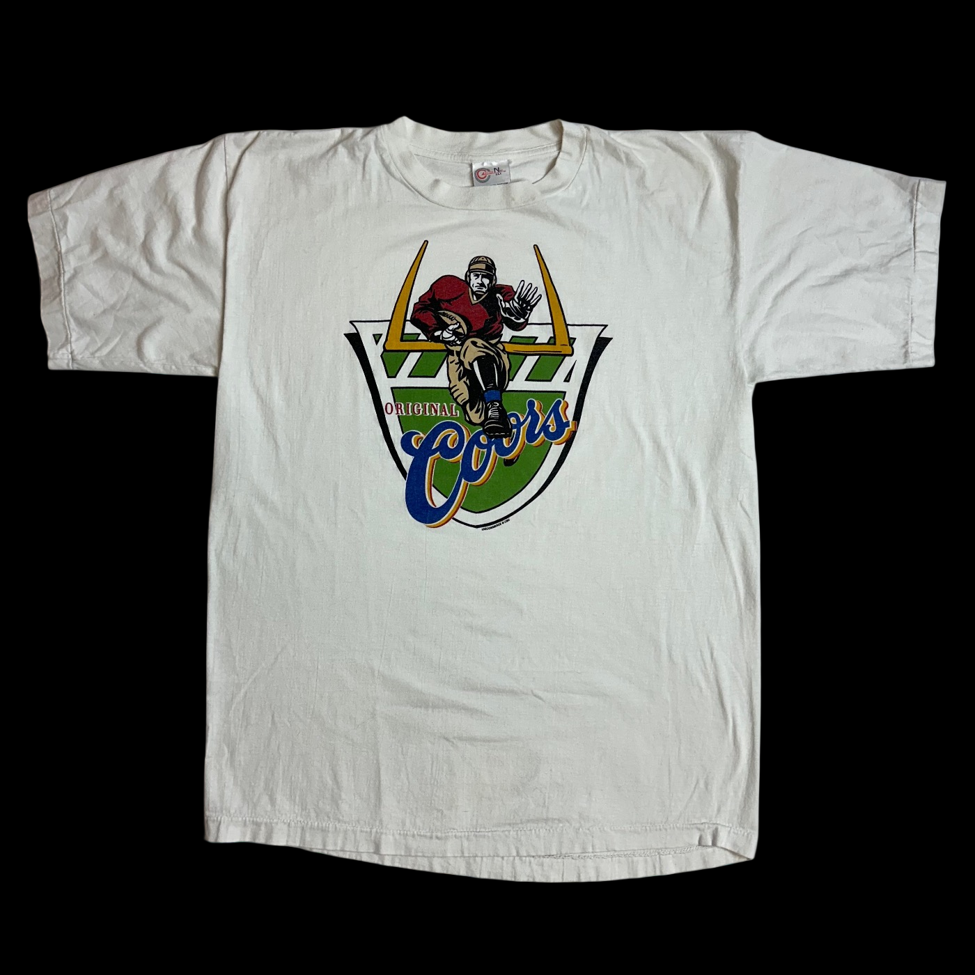 1992 coors football field goal tee