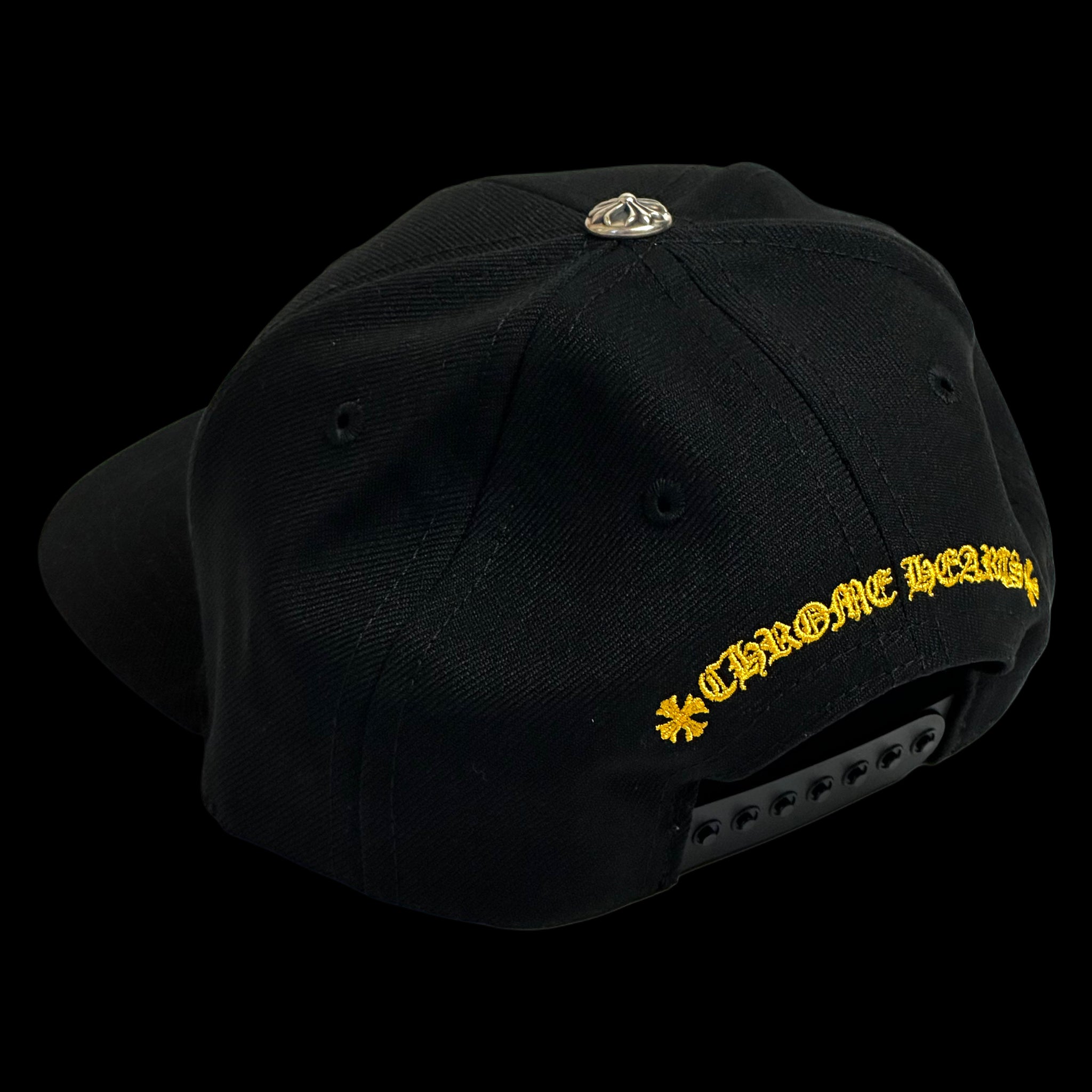 chrome hearts ch logo baseball cap black yellow – change clothes