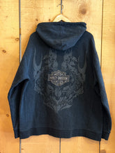 Load image into Gallery viewer, harley davidson double eagle terry zip up hoodie
