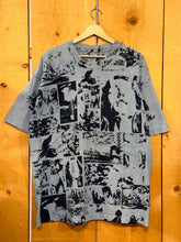 Load image into Gallery viewer, y2k vintage punk style takeover take cover aop tee
