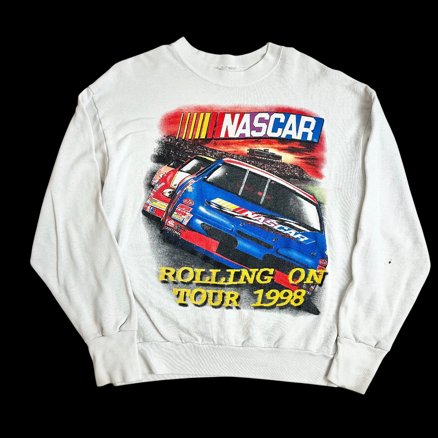 1998 nascar rolling on tour crewneck