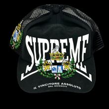 Load image into Gallery viewer, 2025 supreme crest mesh trucker hat

