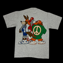 Load image into Gallery viewer, 1993 looney tunes bugs taz wile e basketball mirror print tee
