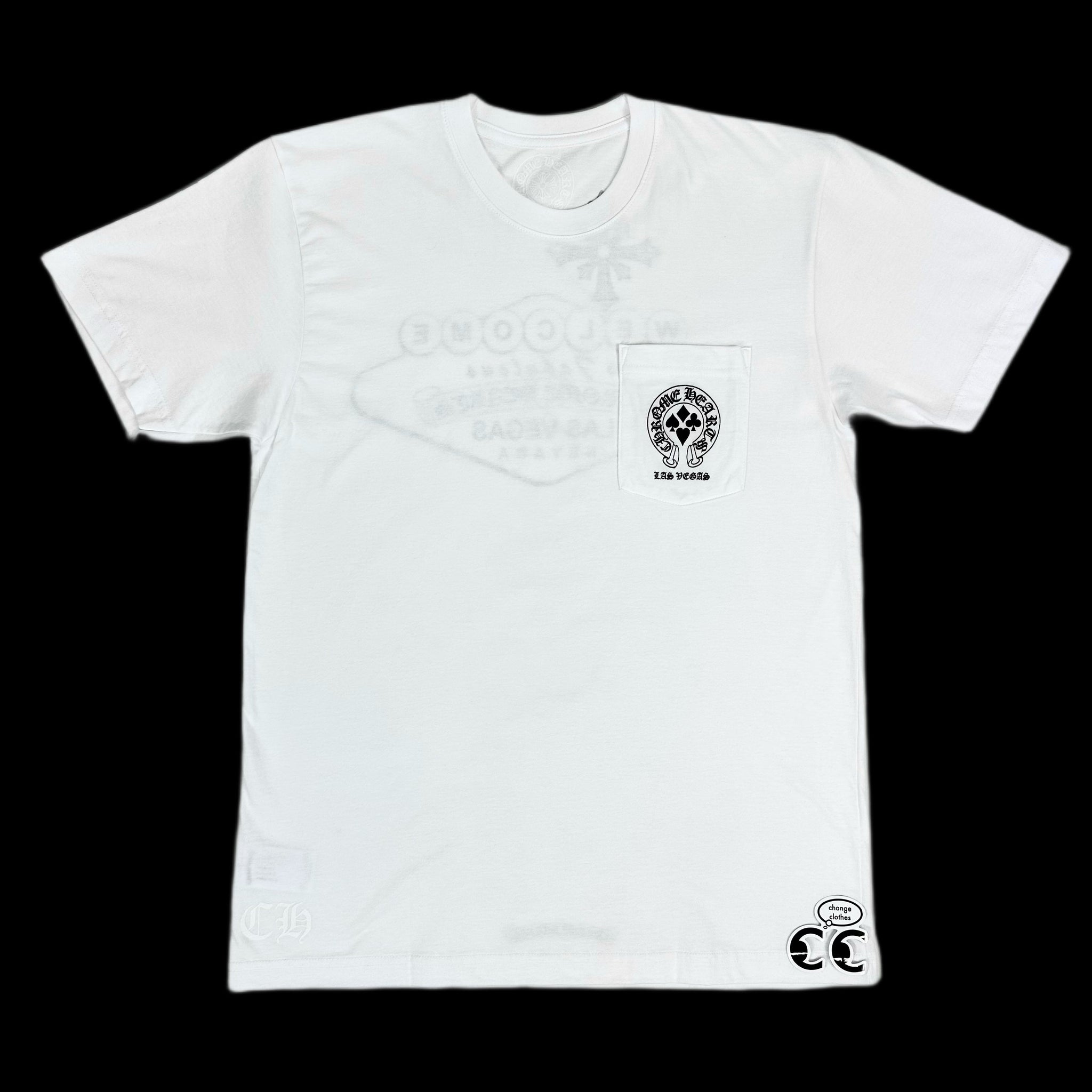 chrome hearts las vegas pocket tee white – change clothes
