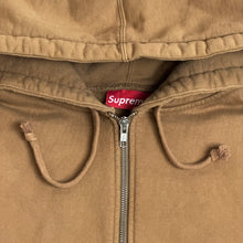 Load image into Gallery viewer, 2019 supreme old english stripe zip up hoodie brown
